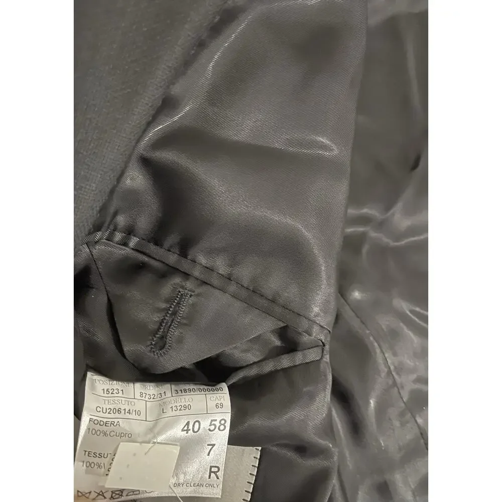 Canali Mens 40R Black Travel Water Resistant Blazer Sport Coat Italy